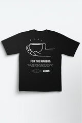 ALLDAYS d'oat. Oversized tee reverse in black