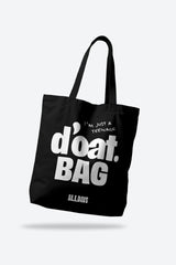 ALLDAYS d'oat. Tote bag in black 'I'm just a teenage d'oat bag'